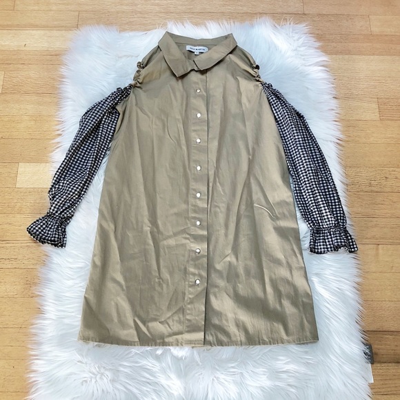 NWOT Nice Martin Hazelnut Gingham Dress - Picture 2 of 4